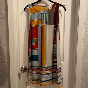 Multicolored Loft Petite M shift dress